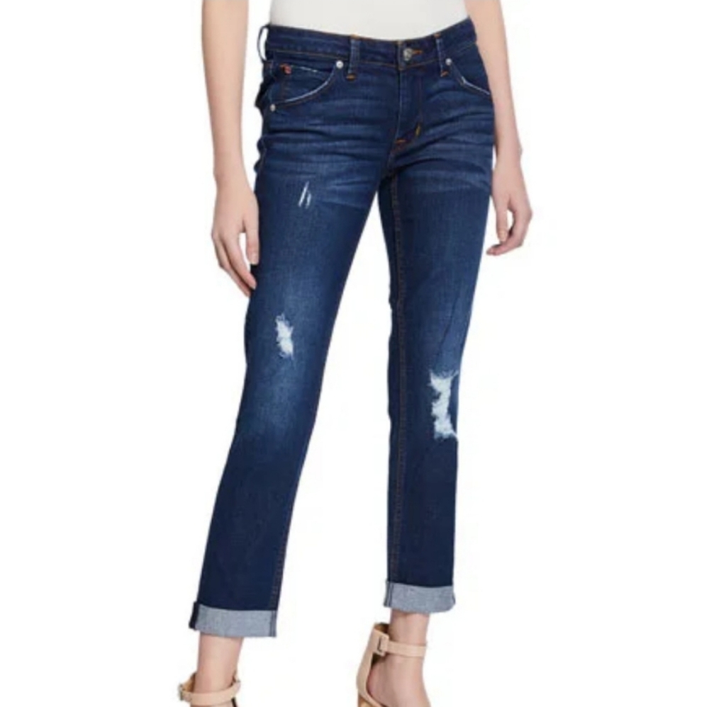 Hudson bacara destroyed cropped jeans